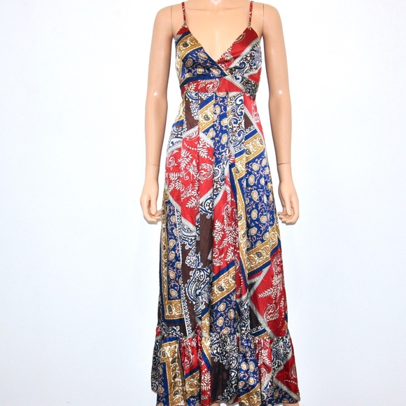 STUNNING Custom Made Silky Maxi Dress! - Picture 11 of 11